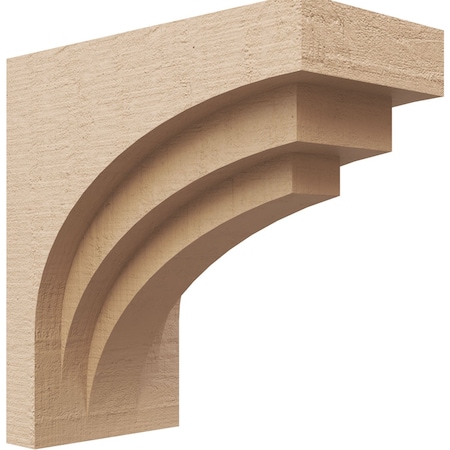 Ekena Millwork 6"W x 12"D x 12"H Classic Rockford Rough Cedar Woodgrain TimberThane Corbel, Primed Tan CORUR06X12X12ROCRCPR